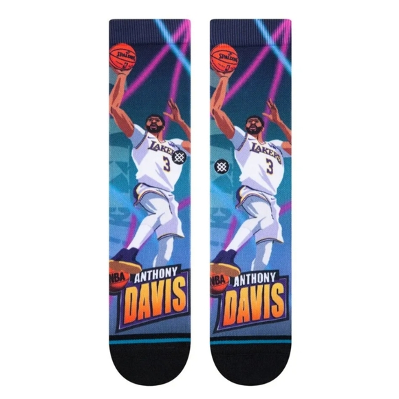 NWT Men's Anthony Davis LA Lakers Fast Break Stance Socks - Picture 4 of 8